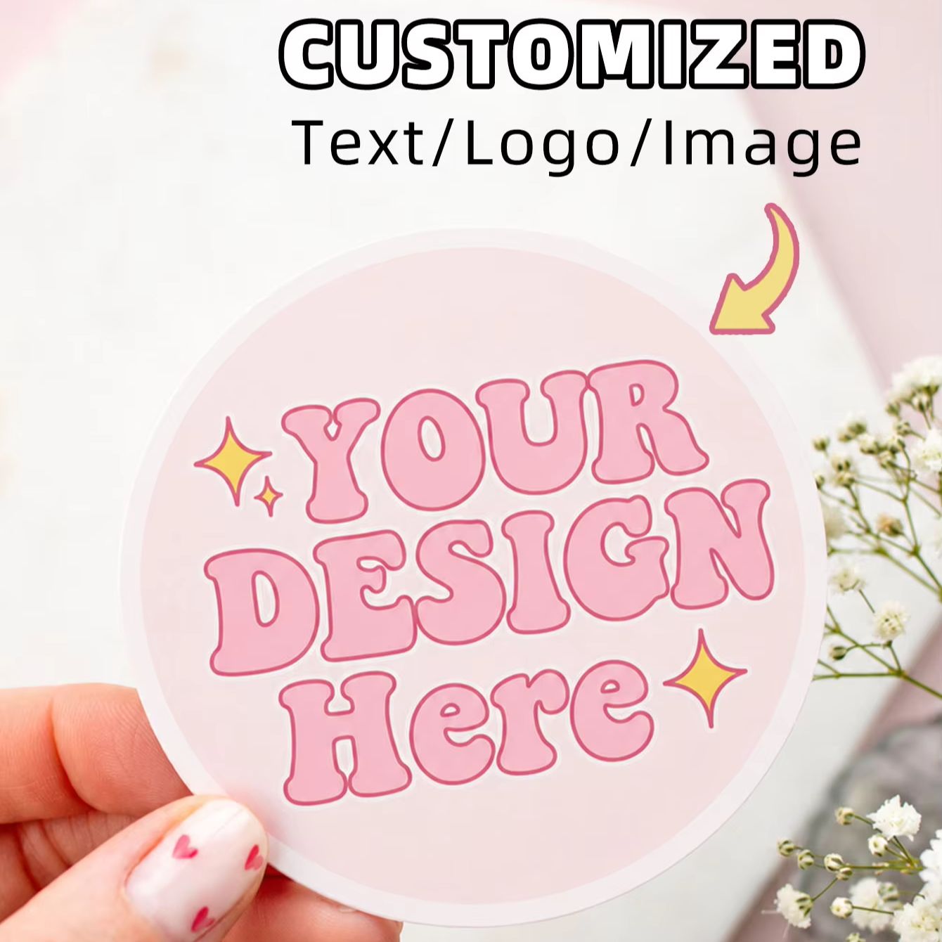 Photography Logo - 3/4CM 맞춤형 원형 스티커, 베이비 샤워,