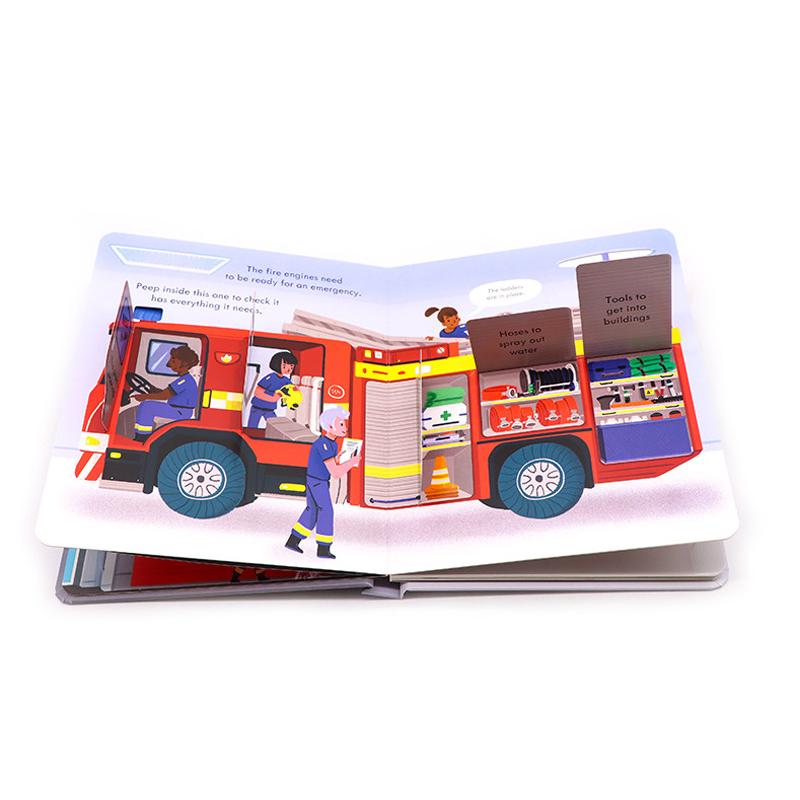 Usborne Peep Inside: 소방차의 작동 원 - Photography Job 리뷰 및 가격