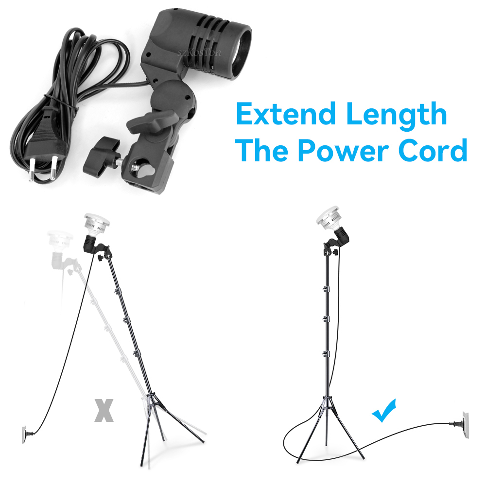 2PCS/1PC E27 단일 헤드 전구 홀더 소켓 플래 - Photography Treatment 리뷰 및 가격