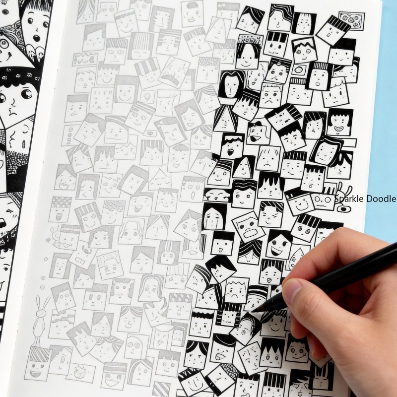 40페이지 성인용 힐링 만화 얼굴 간단한 그림 색칠 공 - Photography Of Book 리뷰 및 가격