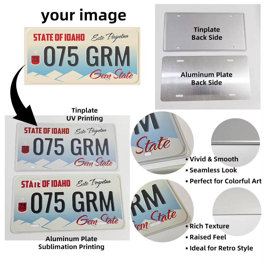 개인 맞춤형 번호판 모양 금속 주석 표지판 15x30c - Photography Logo 리뷰 및 가격