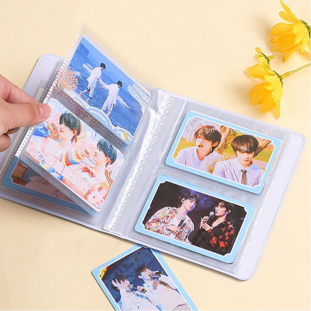 64 포켓 미니 사진 앨범 하트 투명 포토 카드 홀더  - Photography Names 리뷰 및 가격