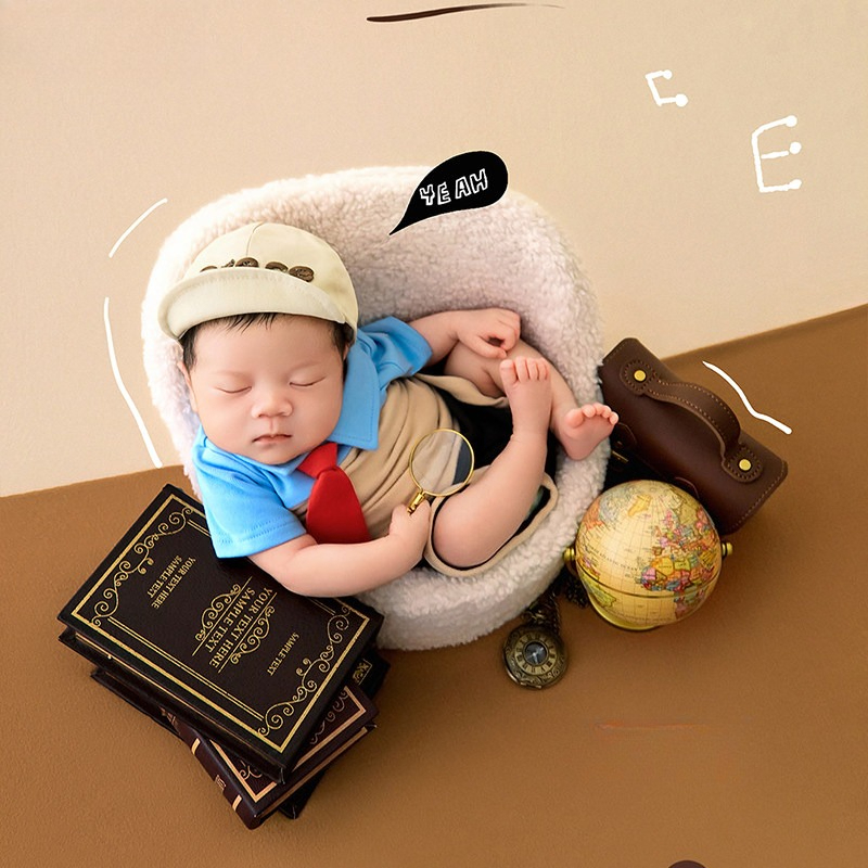 신생아 사진 촬영 소품 대학생 테마 배경막 의상 학교  - Photography Book 리뷰 및 가격