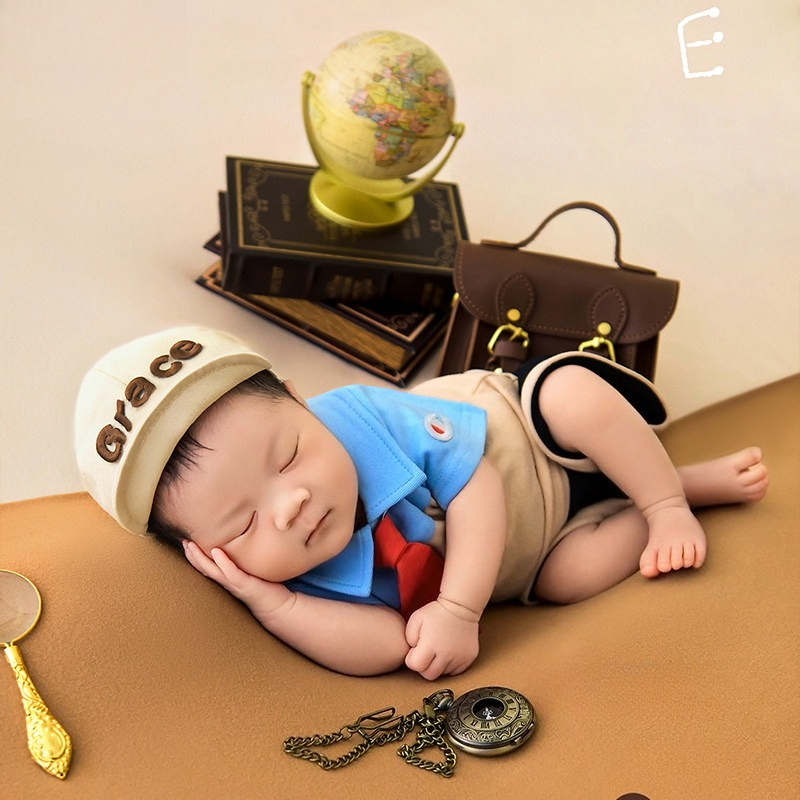 신생아 사진 촬영 소품 대학생 테마 배경막 의상 학교  - Photography Book 리뷰 및 가격